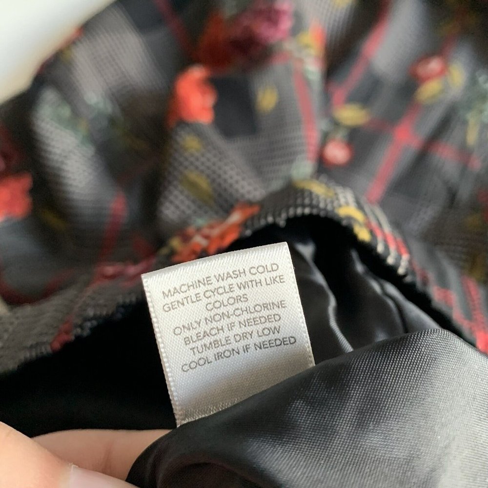 CJ Banks NWT Bomber Jacket Lightweight Floral Plaid Size 1X - Picture 6 of 6